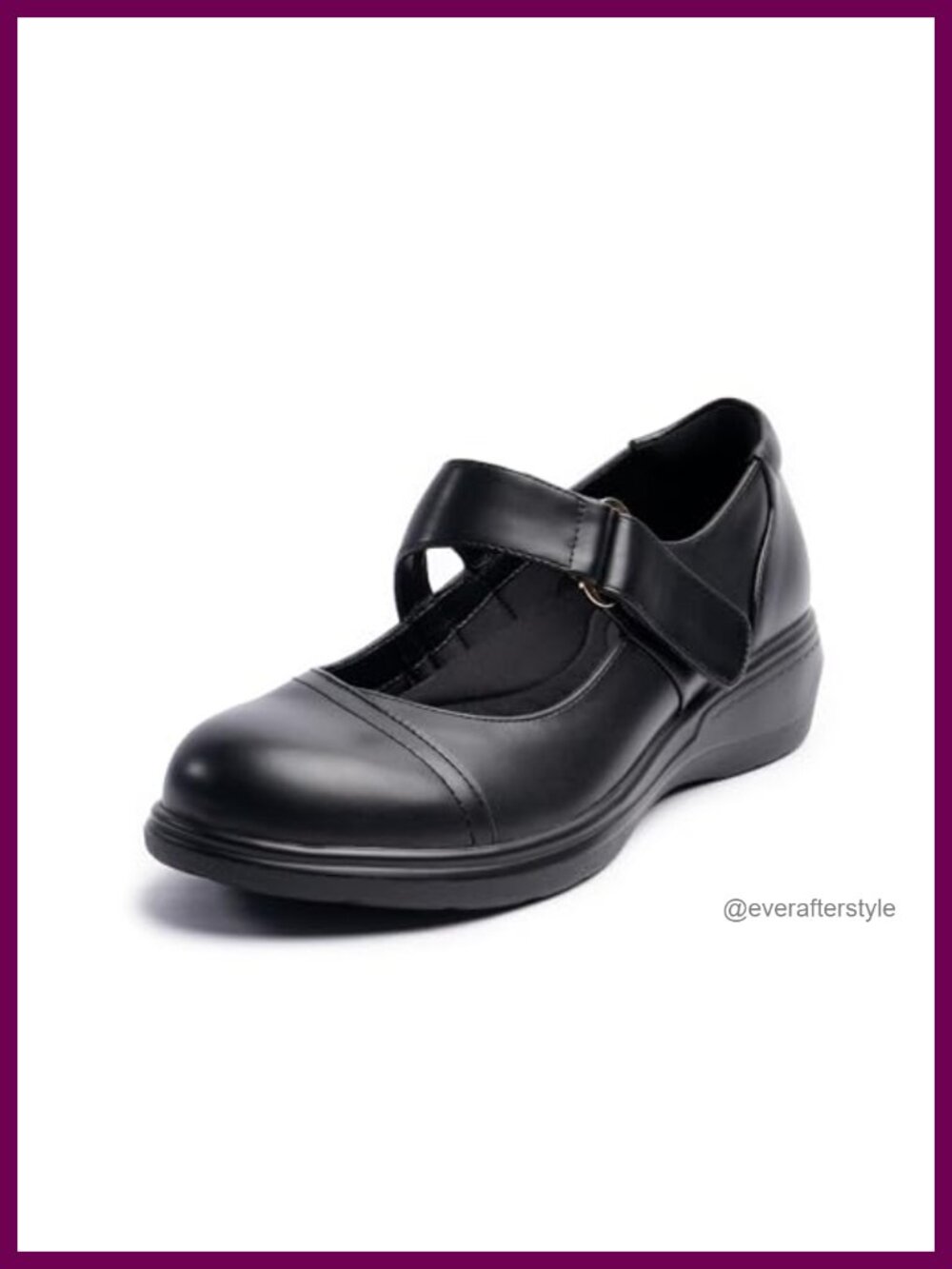 Mary Jane Flats Faux Leather Arch Support Comfortable Work Shoes